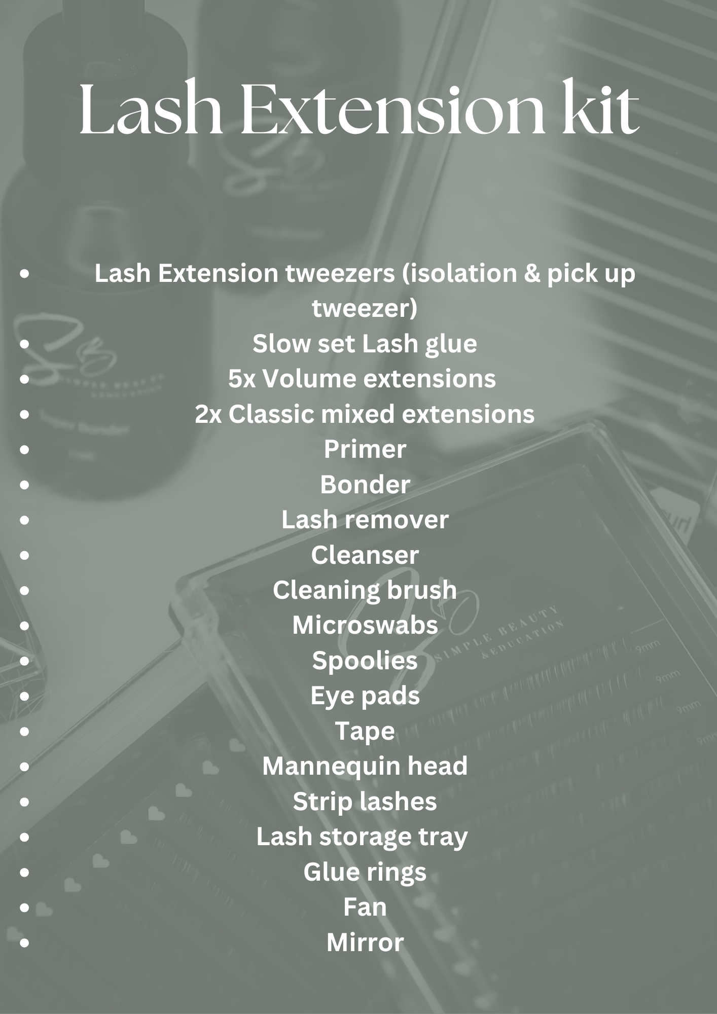 2 days training-Classic, Hybrid, Handmade Volume Extensions